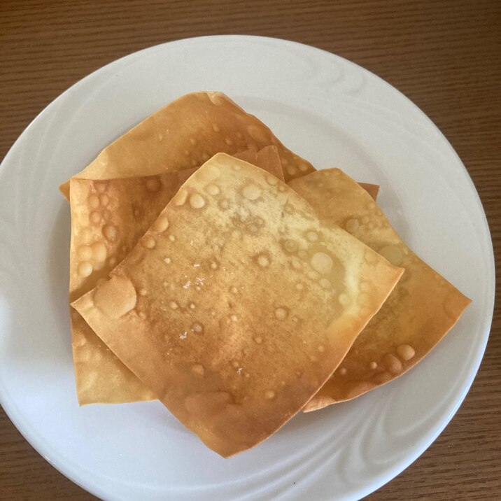 ワンタンの皮 クラッカー風